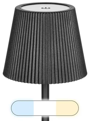 Image de Lampe de bureau REBEL RB-6304-B, àtactile, avec variateur d'intensité, port USB-C, couleur noire