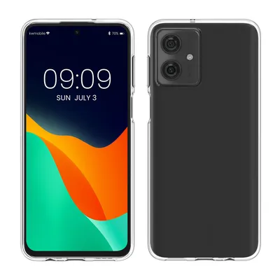 Produktbild von kwmobile Hülle kompatibel mit Motorola Moto G54 5G - Silikon Handyhülle transparent - Handy Case in Transparent