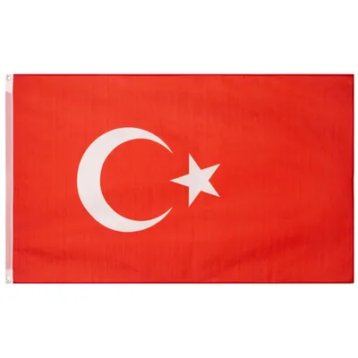 Produktbild von MUWO "Nations Together" | Türkei Flagge | 150×90 cm | Verstärktes Besatzband | Doppelt gesäumte Ränder | MW-88