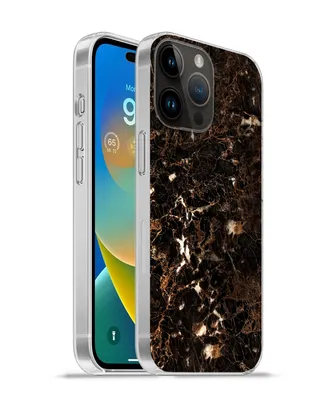 Produktbild von MuchoWow® Handyhülle Schutzhülle Hülle für Apple iPhone 14 Pro Max Marmor - Schwarz - Gold Silikon Softcase Handy Hülle - Hardcover