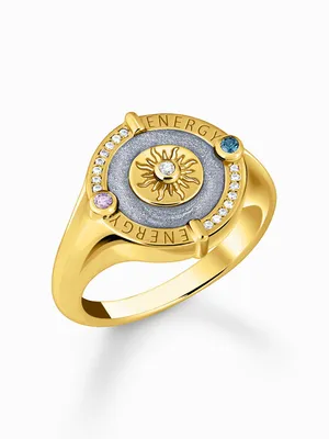 Immagine prodotto di Thomas Sabo - TR2449-974-1-54 - Anello - Donna - Argento 925 placcato oro giallo - Larghezza 54