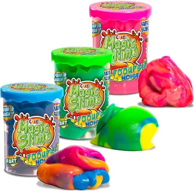 Obrázek produktu pro CRAZE Magic Slime POOUPSIE Noise 3X Set, hustý sliz, 3 x 100 g, sada pro děti