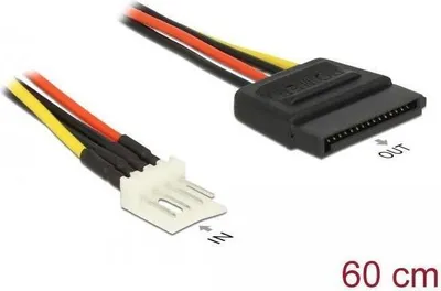 Image de DELOCK Stromkabel SATA 15Pin -> Floppy 4Pin St/St 0.60m
