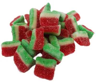Produktbild von Fruchtgummi saure Wassermelonenstücke erfrischend halal 175g