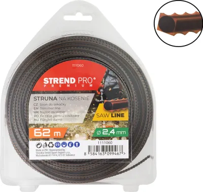 Produktbild von Mähfaden Strend Pro Premium SawLine 2,4 mm, L-62 m, gezahnt
