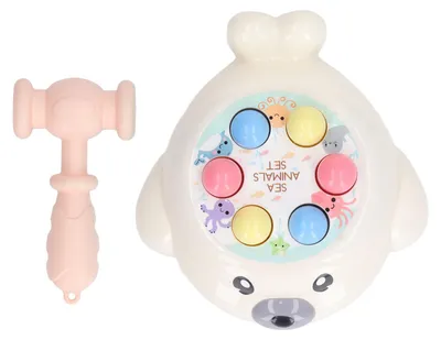 Produktbild von Whack-Spielspielzeug, frühpädagogisches Lernen, Siegelform, bunter Sicherheits-Babyhammer für Kleinkinder, Gelb
