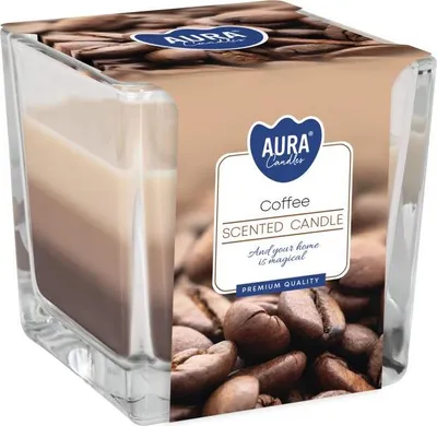 Zdjęcie produktu dla Świeca zapachowa Trójkolorowa Kawa w szkle