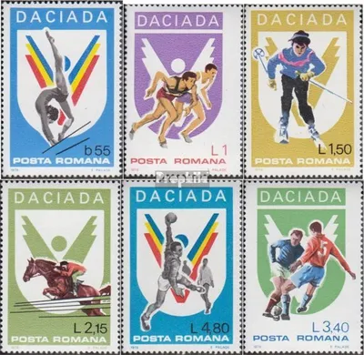 Produktbild von Briefmarken Rumänien 1978 Mi 3542-3547 (kompl.Ausg.) postfrisch Sport - DACIADA