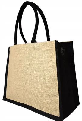 Obrázek produktu pro Nákupní jutová taška shopper velká laminovaná 42x33x19 cm