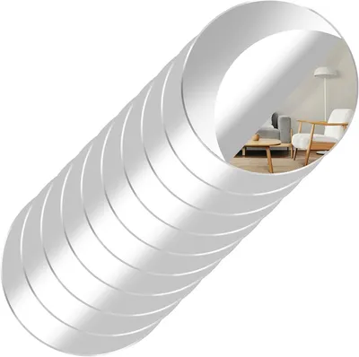 Produktbild von Acrylspiegel 15 cm, 10 Stück, selbstklebend, für Wanddekoration