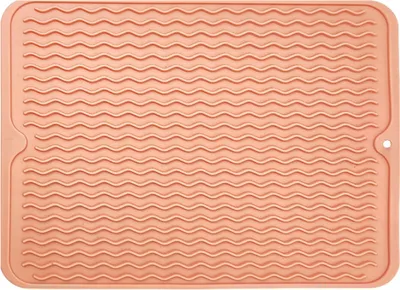 Obrázek produktu pro Velká velikost 30x40 cm, žáruvzdorná podložka na kuchyňskou linku, dřez, kulmu, žehličku na vlasy, podložka na sušení nádobí pro více použití, protiskluzová podložka do zásuvky (Rose)
