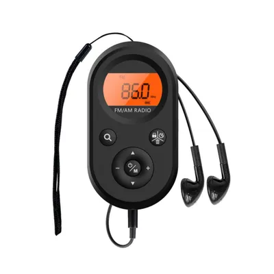 Produktbild von Tekoo Mini Taschenradio UKW/MW, Akku & Kopfhörer, für Sport & Joggen