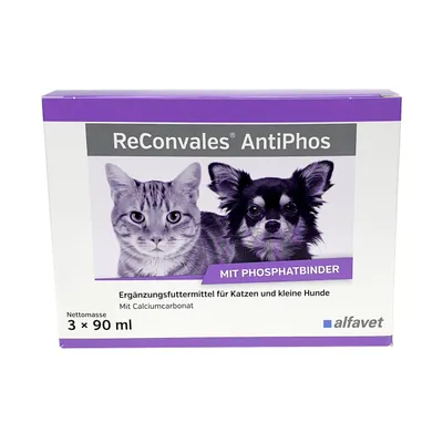 Produktbild von Alfavet ReConvales AntiPhos 3x90 ml | Nierenfunktion bei Katzen