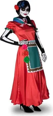 Imagen del producto de Traje de rosa rojo para mujer, talla M-L. Color: rojo, talla M-L