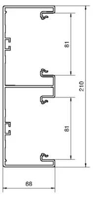 Produktbild von TEHALIT Brüstungskanal-Unterteil zu BR 68x210mm vw 2 Meter