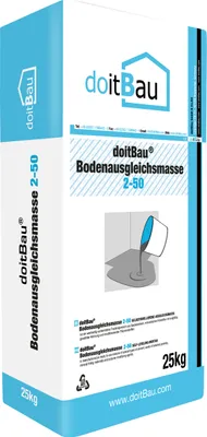 Produktbild von Nivelliermasse 2-50mm, 25kg, selbstnivellierend, für Fußbodenheizung, Teppich, PVC, Parkett, Fliesen & Granit, hoch fließfähig
