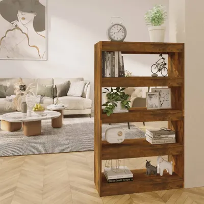 Produktbild von Bücherregal/Raumteiler Räuchereiche 80x30x135 cm Holzwerkstoff , Bücherregale Design 2024