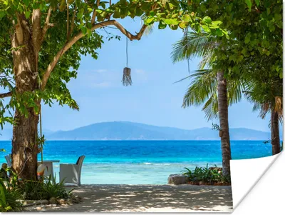 Produktbild von MuchoWow® Poster Tropisch - Strand - Meer 120x90 cm - Wandbild