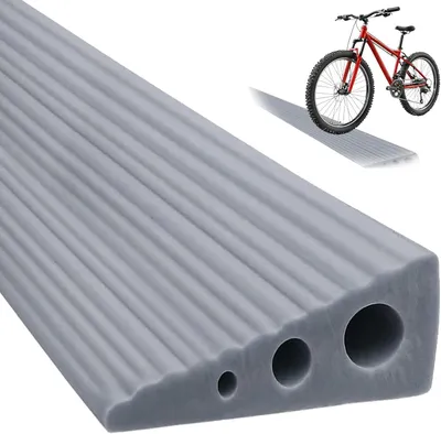 Immagine prodotto di Rampa di accesso, dimensioni 3 x 7 x 100 cm, grigia, in PVC, per sedie a rotelle