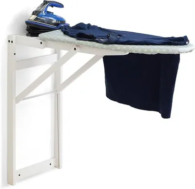 Produktbild von Bügelbrett für die Wand, 633 Bügelbrett Jolly, Holz, abschließbar, weißes Finish AR-It das Herz des Holzes