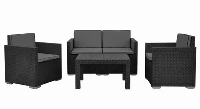 Immagine prodotto di Mobili da giardino in polyrattan MALIBU 4 pezzi + cuscini PROGarden