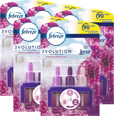 Produktbild von Febreze 3Volution Nachfüllflakon Lenor Amethyst 20ml - Raumduft (5er Pack)