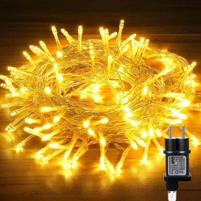 LED-Lichterkette 10 m, 80 warmweiße LEDs, IP54, wetterfest