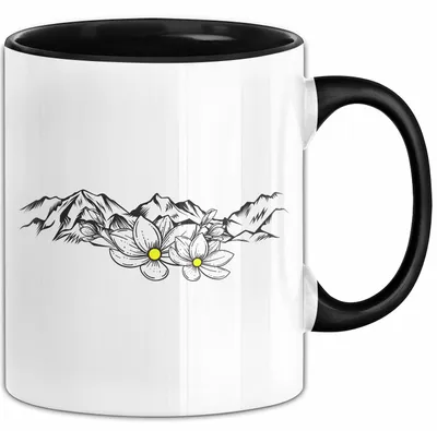 Produktbild von Berg-Liebhaber Wandern Berge Tasse Geschenkidee (Schwarz)