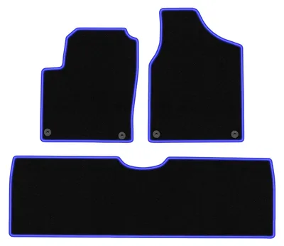 Produktbild von Fußmatten Velours Schwarz/Blau für Ford Galaxy MK1 1995-2006 Set 3-tlg