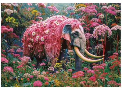 Produktbild von EDUCA Puzzle Blumen-Elefant 500 dls