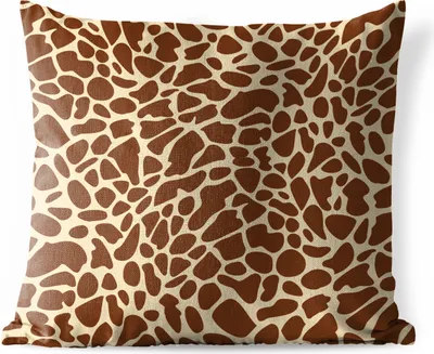 Produktbild von MuchoWow® Outdoor Kissen - Tiermotiv - Giraffe - Braun - 50x50 cm - Wetterfest - Lounge Kissen - Komfortabel - Kissen mit Bild