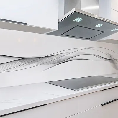 Produktbild von Küchenrückwand Eleganz 60 x 200 cm, robuste ABS-Kunststoff Platte Monolith mit Direktdruck grau anthrazit weiß
