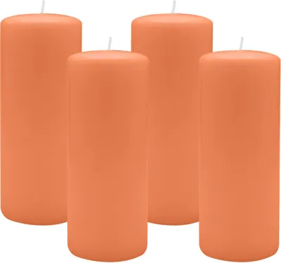Produktbild von 4er Set Adventskranzkerzen Lachs Ø 80 x 200 mm