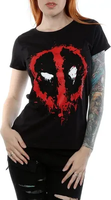 Produktbild von Deadpool - T-Shirt für Damen BI817 (L) (Schwarz)