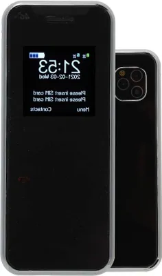 Image de Mini-smartphone double SIM et double veille pour enfants - facile à utiliser - portable - 32 Mo + 32 Mo - batterie 2600 mAh - Bluetooth (noir)