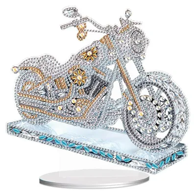 Diamond Painting Tischdeko-Set für Erwachsene – Motorrad-Motiv