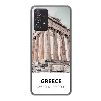 Produktbild von MuchoWow® Handyhülle Schutzhülle Hülle für Samsung Galaxy A33 5G Griechenland - Tempel - Athen Silikon Softcase Handy Hülle - Kartenhalter