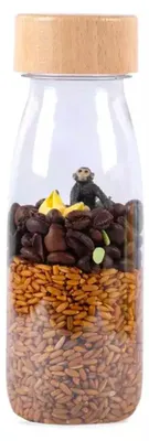Zdjęcie produktu dla Butelka sensoryczna Sound Affe – 14 x 4 cm – brązowa | marki Petit Boum