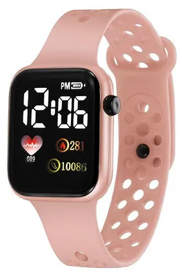 Immagine prodotto di Orologio digitale per bambini, rosa, con display LED: stile sportivo, leggero, design da smartwatch