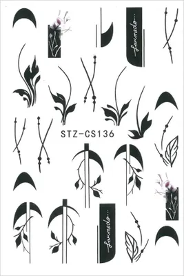 Produktbild von Nagelsticker dünn selbstklebend Pflanzen STZ-CS136