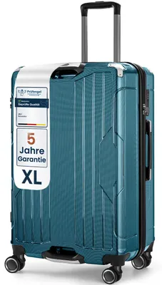 Produktbild von 4FLY Aluminium-Rahmen Hartschalen Reisekoffer XL 77 cm (103L) aus PC+ABS – mit TSA-Schloss, 4 Spinner-Doppelrollen, Reisegepäck