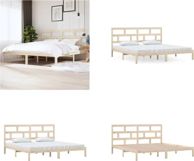 Produktbild von vidaXL Massivholzbett Kiefer 200x200 cm - Bettrahmen - Bettgestell - Bett - Holzbett