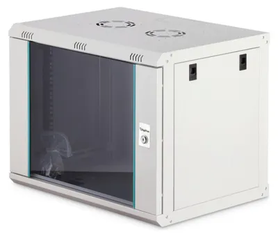 Obrázek produktu pro Digitus DN-37104, Nástěnný regál, 9U, 60 kg, Zámek, Kolejnice racku, Vylepšená správa kabelů