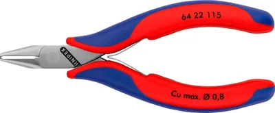 Productafbeelding van Knipex 64 22 115, Ronde tang, staal, blauw, rood, 115 mm, 65 g
