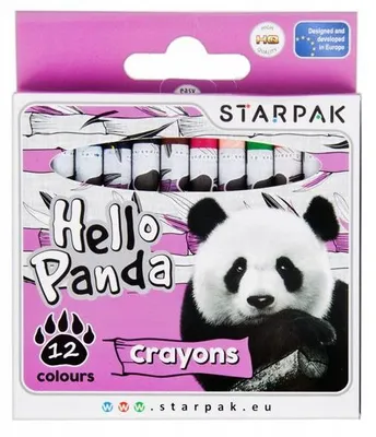 Obrázek produktu pro Starpak Panda voskové pastelky 12 barev pro děti