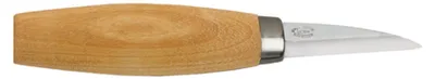 Produktbild von Mora Kerbschnitzmesser 122, Stahl, 3-lagig, geölter Birkenholzgriff