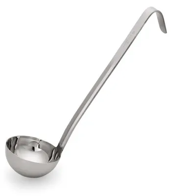 Produktbild von 12x Schöpfkelle 21 cm, 70 ml, Ø 6,5 cm, Gastro, Chromnickelstahl silber
