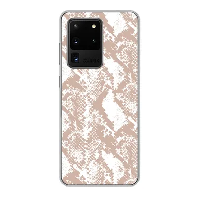 Produktbild von MuchoWow® Handyhülle Schutzhülle Hülle für Samsung Galaxy S20 Ultra Schlangendruck - Formen - Pastell Silikon Softcase Handy Hülle - Karteninhaber