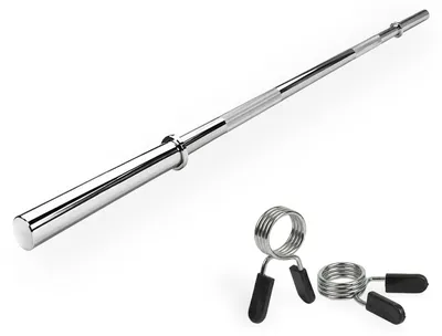 Produktbild von VirtuFit Hantelstange 120 cm mit Federclipverschluss, 30 mm, 150 kg