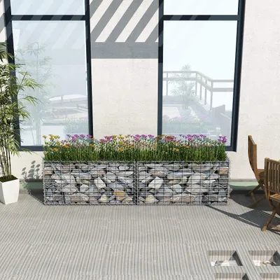 Obrázek produktu pro SONGMICS Gabion 2 kusy 100 x 50 x 50 cm koš na kámen pro zahradní plot Silvern GGB255